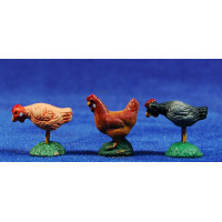 Gallo 8 cm barro pintado Blas Muñoz