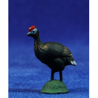 Pavo 8 cm barro pintado