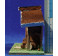 Casa con carro 11x5x7 cm corcho