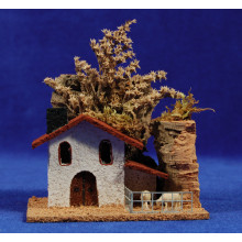 Casa con corral 11x7x9 cm corcho