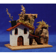 Casa con lenya 11x7x9 cm corcho