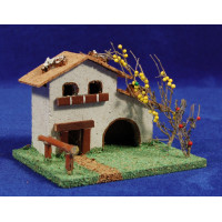 Casa con frutal 11x8x7 cm corcho