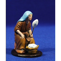 Hilandera M2 7 cm barro pintado Figuralia
