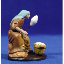 Hilandera M2 9 cm barro pintado Figuralia