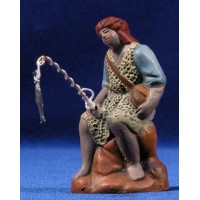Pescador 9 cm barro pintado Figuralia