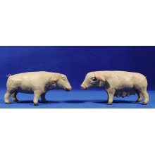 Cerdo 18 cm barro pintado Figuralia