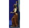 Pastora con niña en hombros 16 cm barro pintado Figuralia