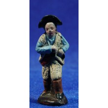 Pastor con castañuelas 5 cm barro pintado Figuralia