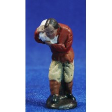 Pastor con saco 5 cm barro pintado Figuralia