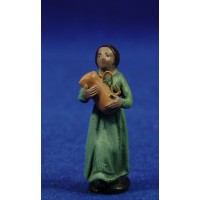 Pastora con jarra 5 cm barro pintado Figuralia