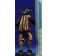 Pastor músico con zambomba 9 cm barro pintado Figuralia