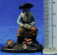 Pastor con hoguera 5 cm barro pintado Figuralia