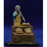 Pastor pescatero 5 cm barro pintado Figuralia