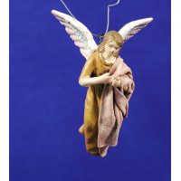 Ángel nacimiento o anunciata 8 cm barro pintado y ropa Figuralia