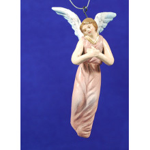 Ángel nacimiento o anunciata 6 cm barro pintado Figuralia
