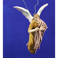 Ángel nacimiento o anunciata 9 cm barro pintado y ropa Figuralia Ángel nacimiento o anunciata 9 cm barro pintado y ropa Figuralia