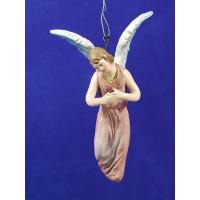 Ángel nacimiento o anunciata 11 cm barro pintado Figuralia