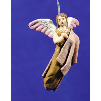 Ángel nacimiento o anunciata 6 cm barro pintado y ropa Figuralia