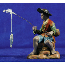Pescador 16 cm barro pintado Figuralia