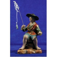 Pescador 18 cm barro pintado Figuralia