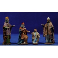 Jesús con los doctores en el templo 9 cm barro pintado y ropa Figuralia