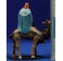 Reyes a camello 7 cm barro pintado Figuralia