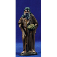 Pastor con pan 12 cm barro pintado Figuralia