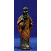 Pastor con saco pan 12 cm barro pintado Figuralia