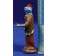 Pastor con cesto 7 cm barro pintado Figuralia