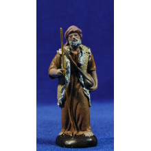 Pastor con bolsa 7 cm barro pintado Figuralia