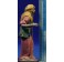 Pastor con pavo 9 cm barro pintado Figuralia