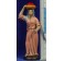 Pastora con cesta en la cabeza 9 cm barro pintado Figuralia