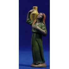 Pastora con jarra 9 cm barro pintado Figuralia