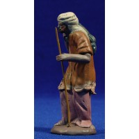 Pastor con conejo 9 cm barro pintado Figuralia