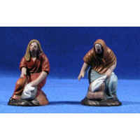 Pastora lavandera 7 cm barro pintado Figuralia