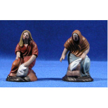 Pastora lavandera 7 cm barro pintado Figuralia