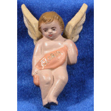 Ángel 12 cm barro pintado Figuralia