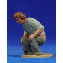 Caganer catalán   12cm barro pintado Delgado