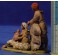 Nacimiento hebreo sentado con cordero 8 cm barro pintado Delgado
