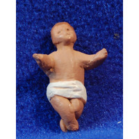 Niño Jesús 8 cm barro pintado Delgado