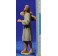 Pastor hebreo con leña 12 cm barro pintado Delgado