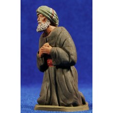 Pastor viejo hebreo adorando 12 cm barro pintado Delgado
