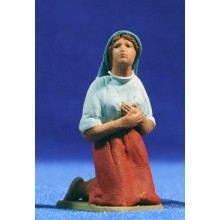 Pastora catalana adorando con capucha 8 cm barro pintado Delgado