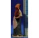 Pastora catalana embarazada con jarra 8 cm barro pintado Delgado