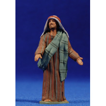 Pastor hebreo de camino 8 cm barro pintado Delgado