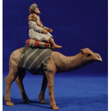 Pastor hebreo con camello 8 cm barro pintado Delgado