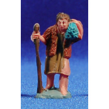 Pastor con fajo leña 4 cm plástico Fabregat