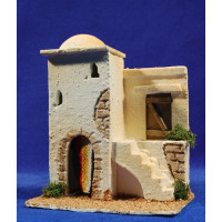 Casa hebrea con escalera 15x9x19 cm corcho