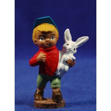 Pastor con conejo 5 cm plástico moderno Fabregat