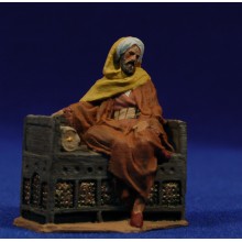 Pastor bereber en banco 7 cm pasta cerámica Hermanos Cerrada